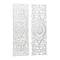 Set of 2 White Mango Wood Farmhouse Abstract Wall Decor, 16" x 48"